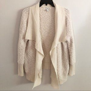 Love by Design Cream Fuzzy Cardigan Size S